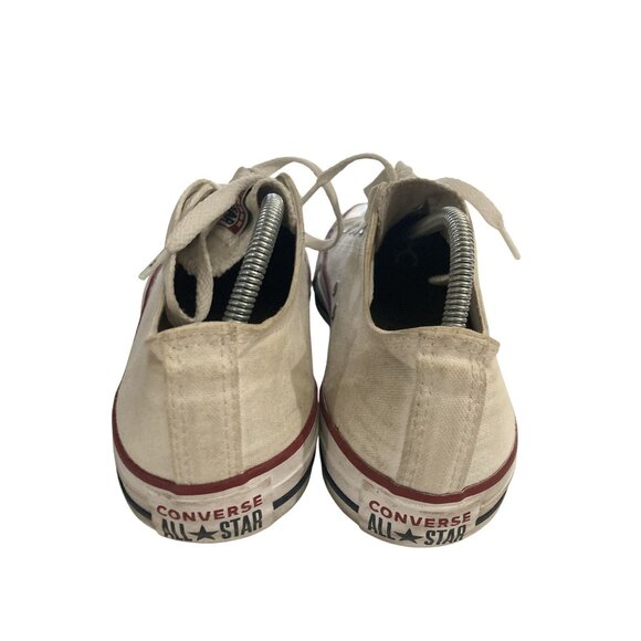 Converse Chuck Taylor All Star Womens Size 10 White Red Canvas Low-Top Sneakers - Picture 4 of 8